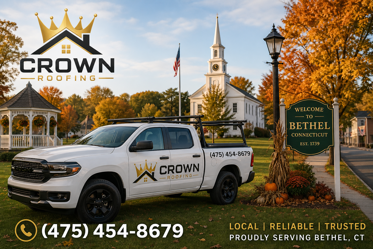 Roof repair project in Bethel Connecticut