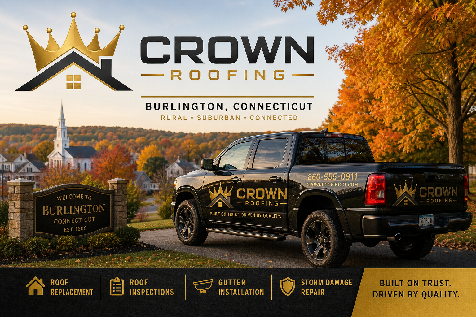 Crown Roofing serving Burlington, Connecticut