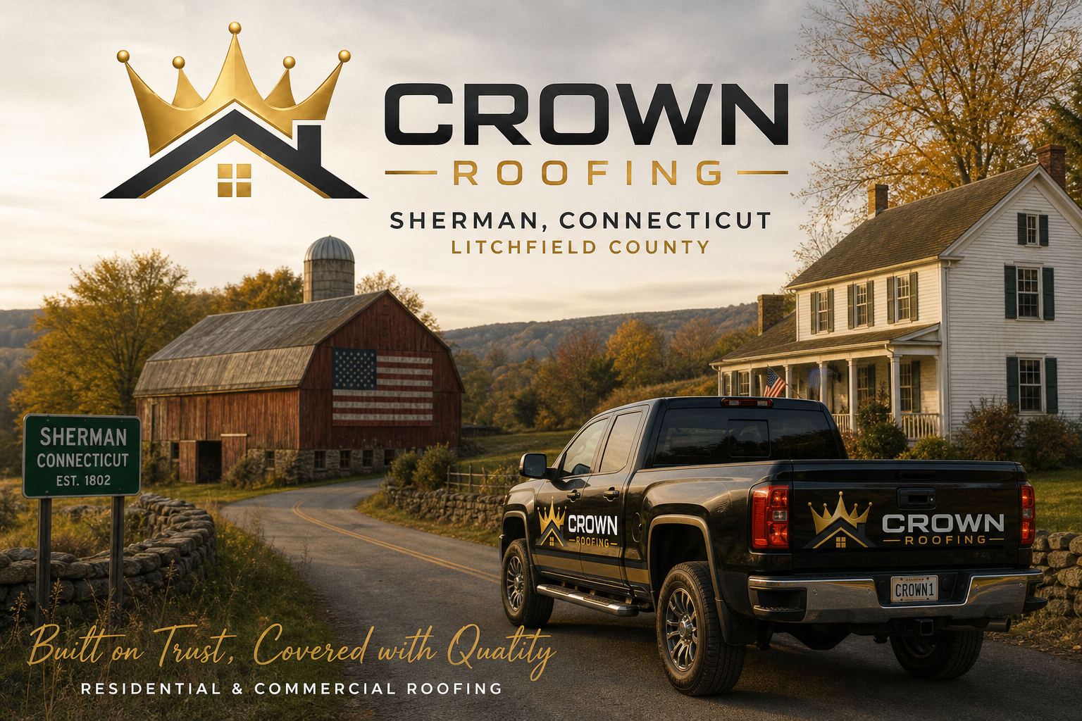 Crown Roofing serving Sherman, Connecticut