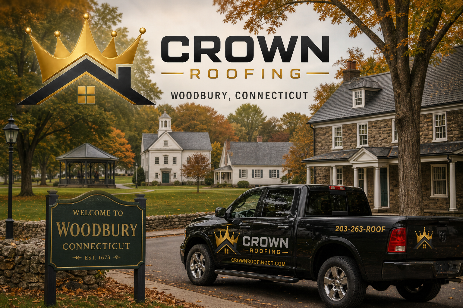 Crown Roofing serving Woodbury, Connecticut