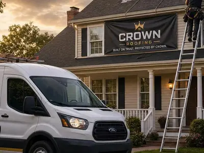 Crown Roofing & Exteriors crew performing residential roofing in Connecticut