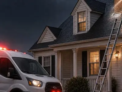 Crown Roofing & Exteriors crew performing roof leak repair in Connecticut