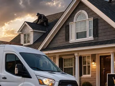 Crown Roofing & Exteriors crew performing roof repair in Connecticut